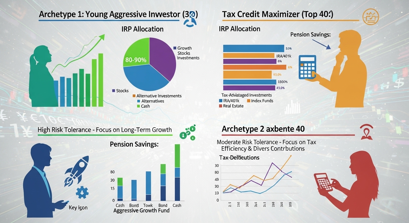 연령과 투자 성향에 따른 맞춤형 IRP와 연금저축 포트폴리오 전략 시각화