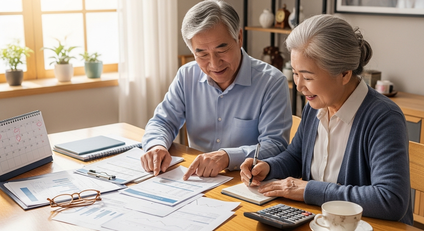 피부양자 자격 유지를 위해 재정 관리를 하는 한국 은퇴자 부부