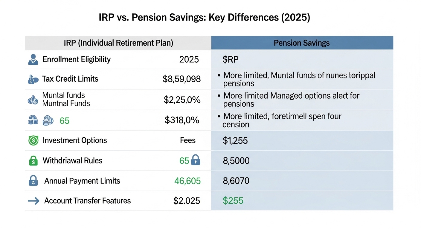 2025년 기준 IRP와 연금저축의 7가지 핵심 차이점 비교 인포그래픽