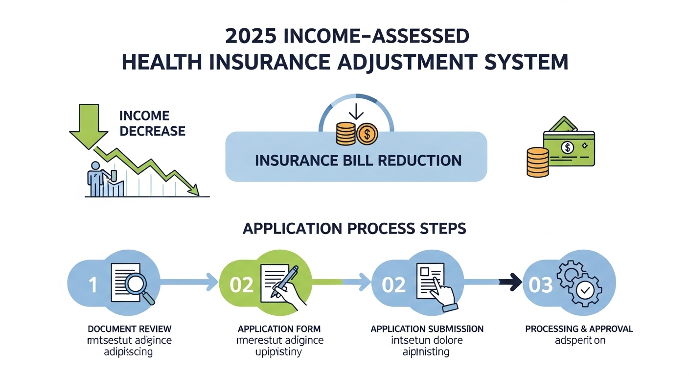 2025년 소득 부과 건강보험료 정산제도를 설명하는 인포그래픽