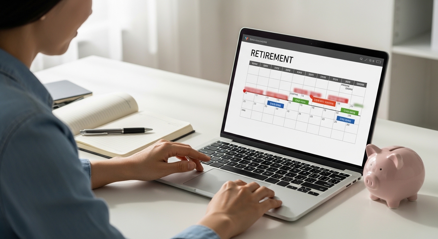 은퇴 목표 연도에 맞춰 빈티지를 비교 선택하는 40대 초반 한국인