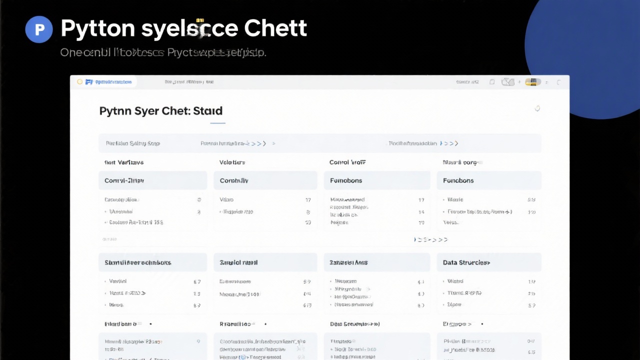 파이썬 문법 치트시트 요약본 한 페이지 이미지