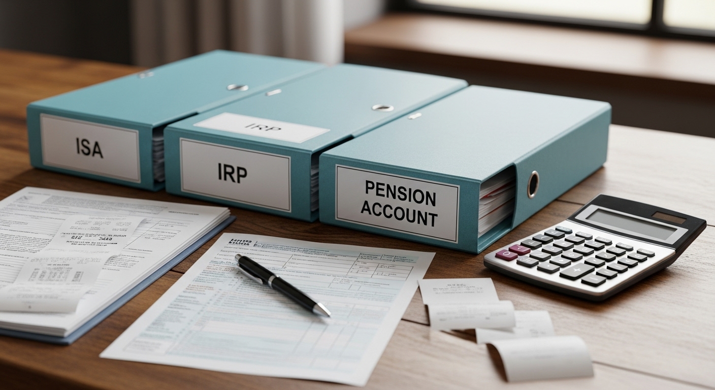 ISA, IRP, 연금계좌 등 절세 계좌 활용법을 소개하는 세금 절감 이미지