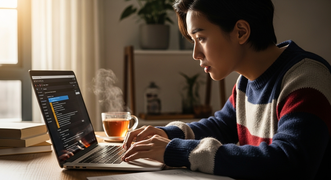 블로그 가독성을 높이는 작업을 하는 한국인