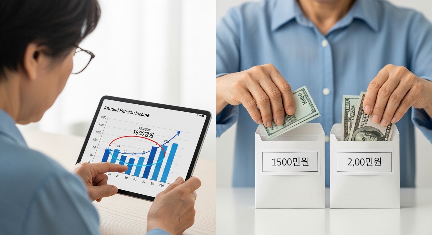 연간 1천5백만 원 한도를 지키기 위해 연금 수령액과 계좌를 나눠 관리하는 한국인 은퇴자