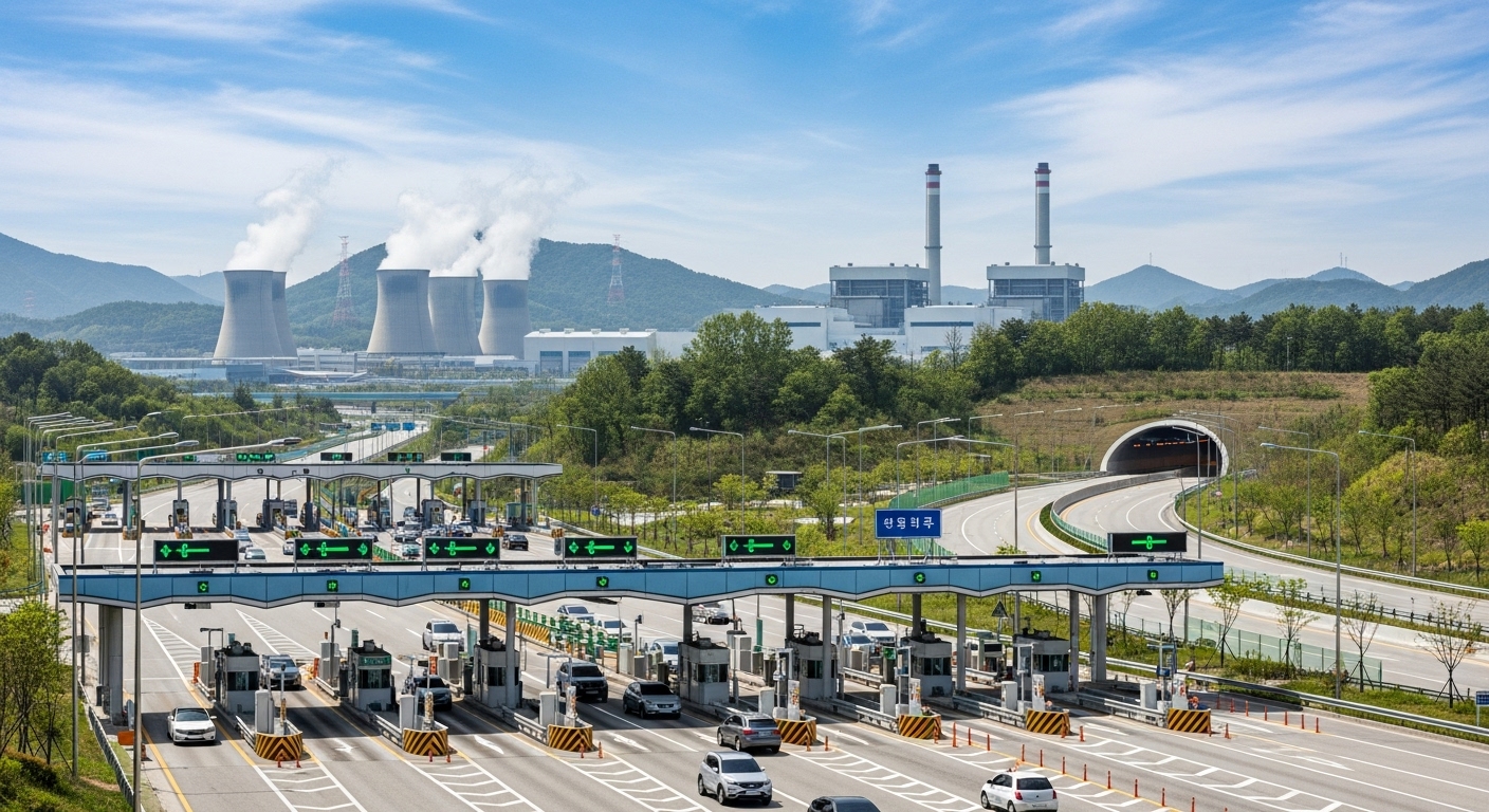 인프라펀드의 투자 대상인 고속도로와 터널, 발전소 전경