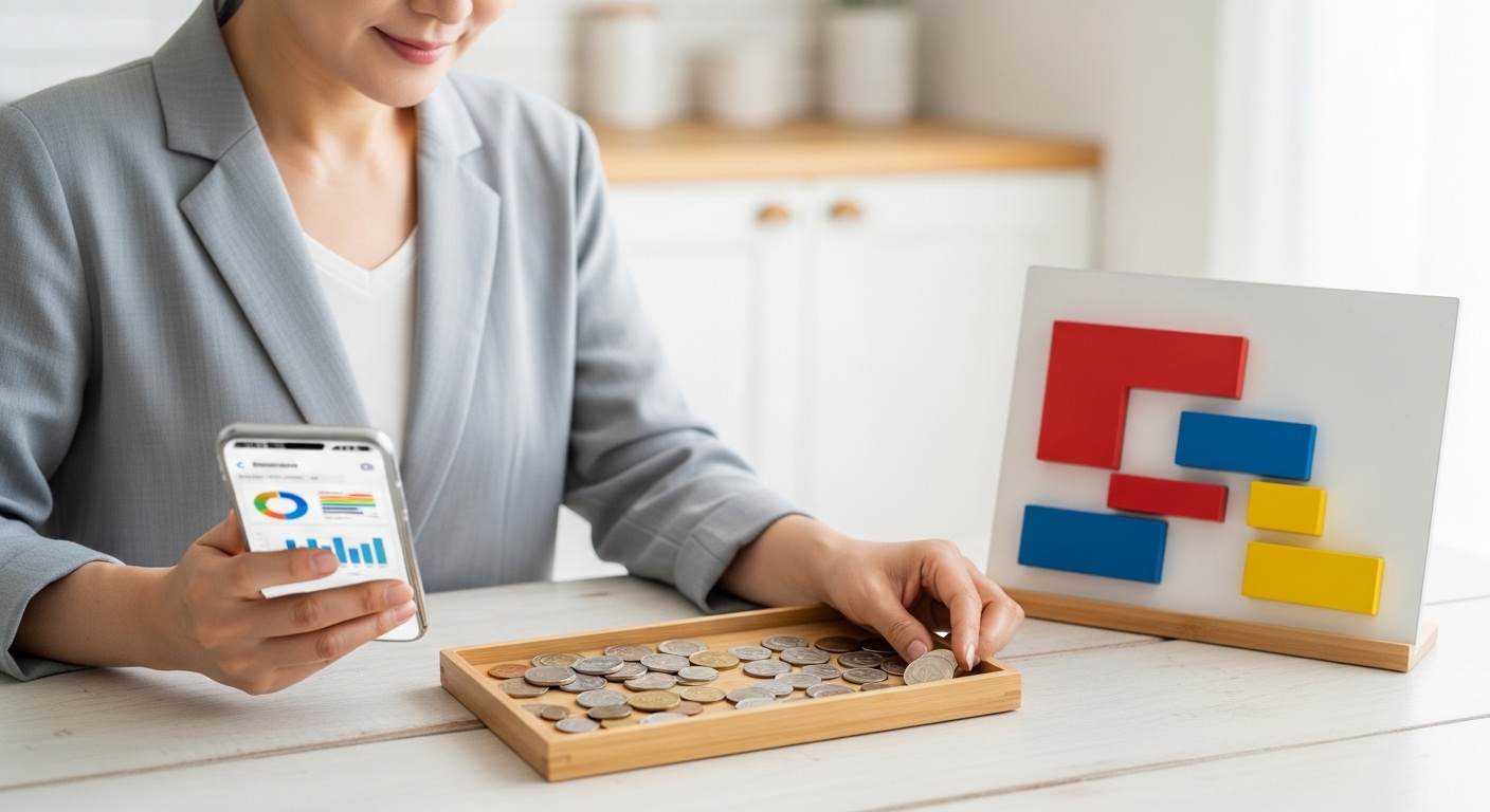 매달 저축과 분산투자를 꾸준히 실천하는 한국인 40대 여성