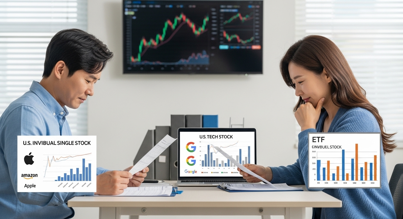 개별 미국 기술주와 ETF를 함께 활용해 국민연금 따라하기를 실천한 한국 중년 부부